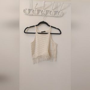 Asymmetrical crochet crop top